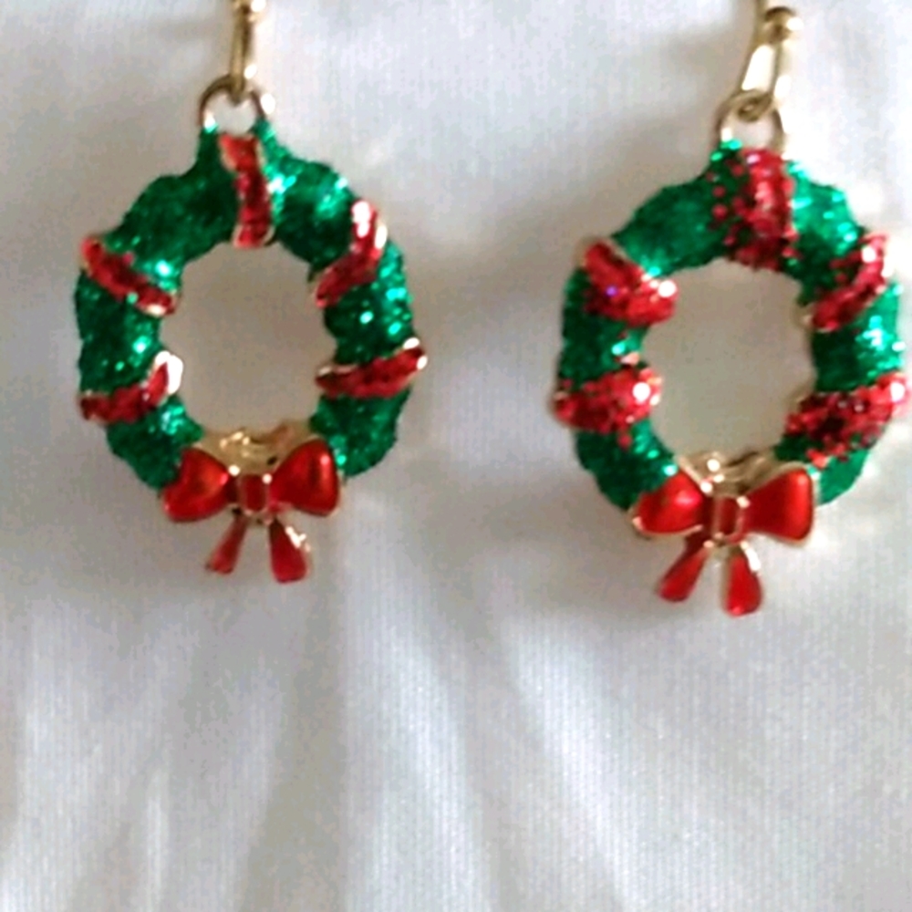 Christmas Wreath Earrings